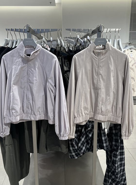 UR国内2025秋季女装休闲简约拉链宽松外套UWM150125/150124