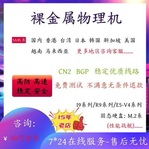 高防香港cn2国内稳定云主机服务器游戏网页建站远程云电脑租用