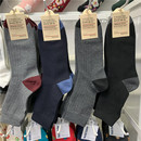 韩国男袜东大门代购袜子新款简约拼色商务长袜百搭加厚休闲中筒袜