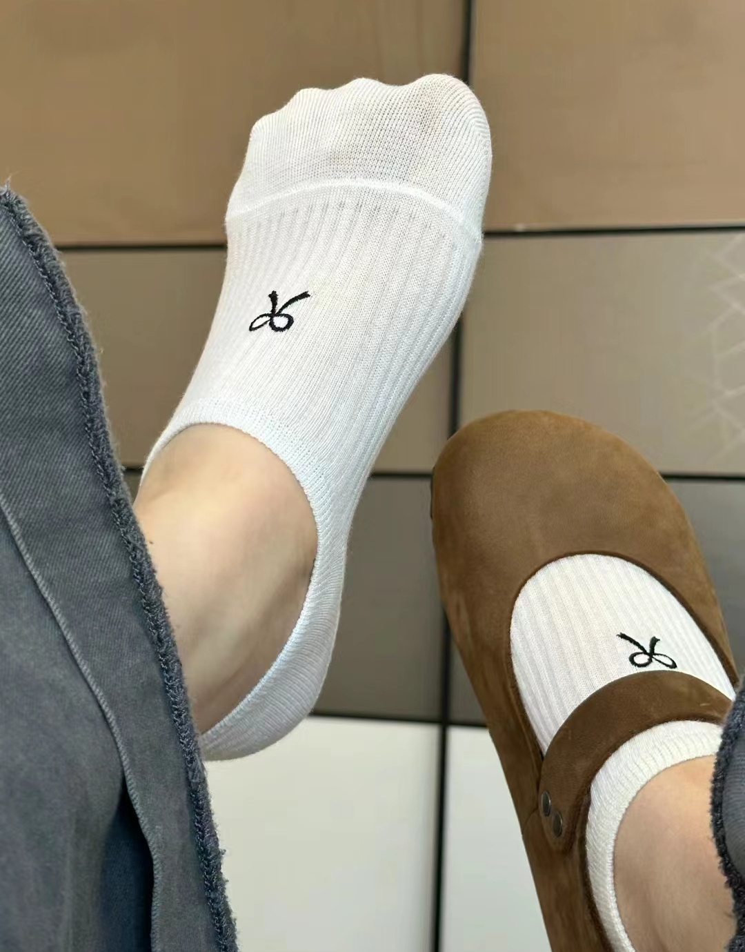 东大门蝴蝶结不掉跟隐形船袜女