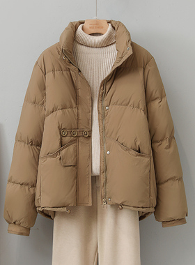 反季轻薄羽绒服女短款2025年秋冬新款时尚轻便保暖薄款白鸭绒外套
