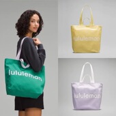 ins潮牌大容量lulu帆布托特包男女学生旅行瑜伽包健身运动手提袋