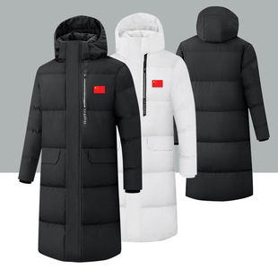 新款棉服大衣男长款冬训国服冬季训练女运动员过膝体院羽绒棉服