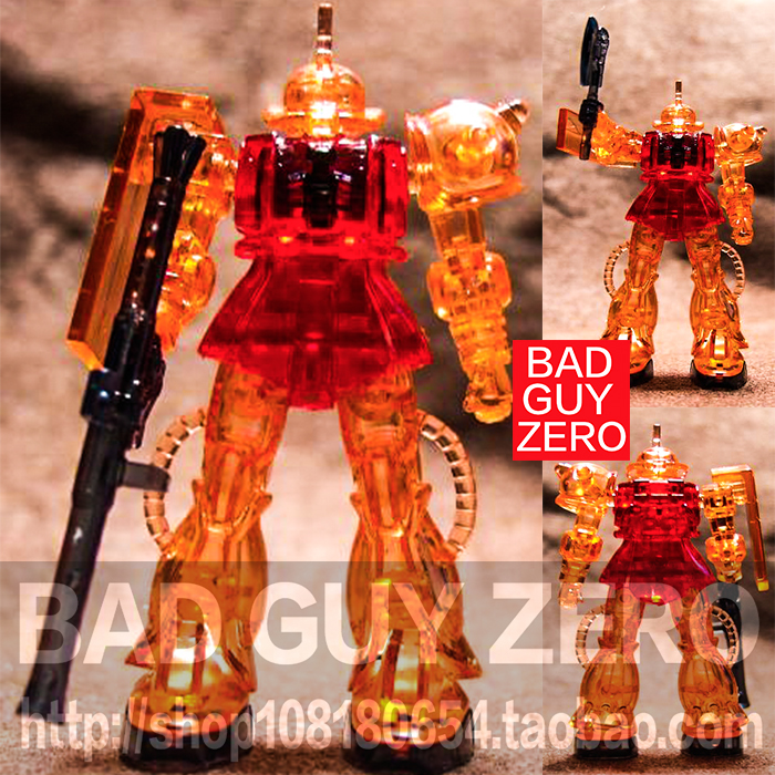 日版万代 日清30周年 高达 透明限定版 夏亚扎古 非 HGUC ROBOT魂