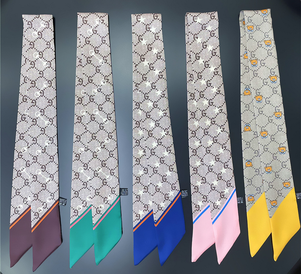 包包丝巾绑包手柄丝带细窄长条飘带新款小领巾装饰束发带手腕缠包