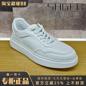 专柜正品帅歌堡男鞋2025春新休闲系带透气舒休闲适板鞋GJD51D9317