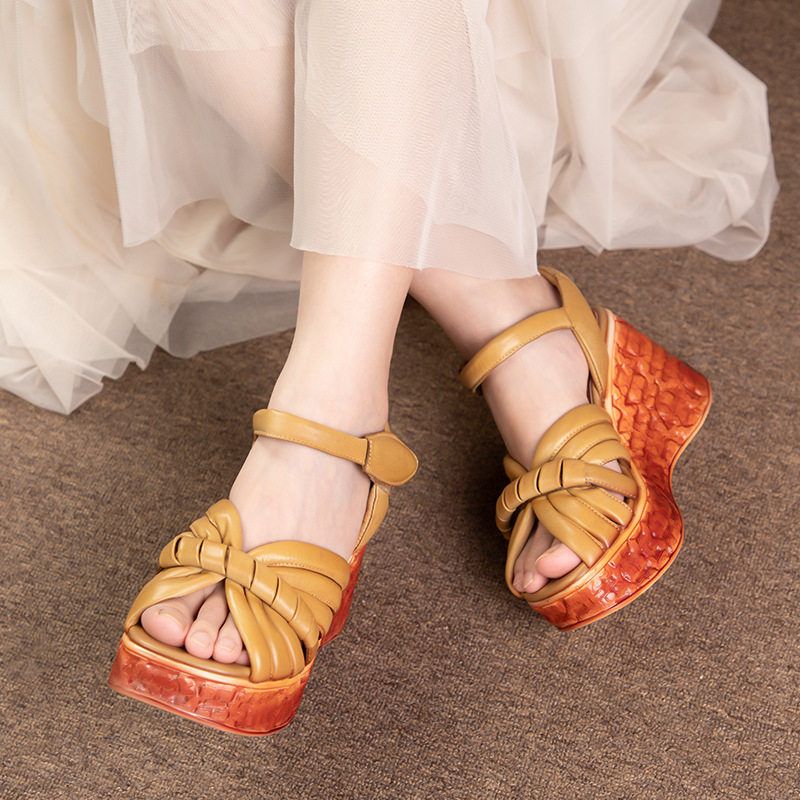 凉鞋女真皮批发牛皮手工防滑现货