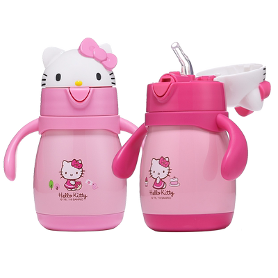 带吸管小容量便携水壶儿童保温杯