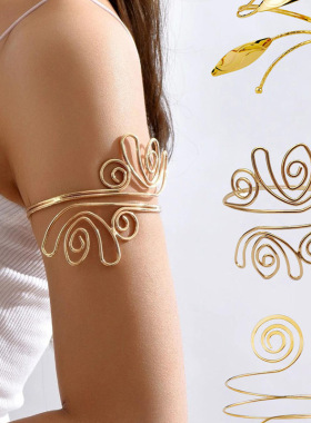 欧美扭曲蚊香花朵手镯个性夸张设