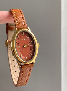 新款限定橙色中古元素手表女高颜值气质奢华时尚学生女通勤职场表