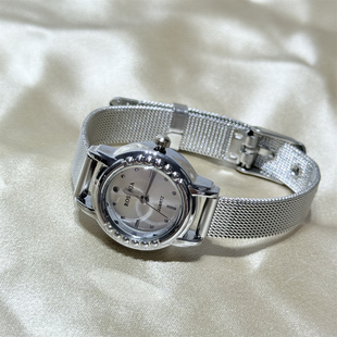 wuwangwa 小众设计圆盘手表女高级感气质初高中生学生通勤女表