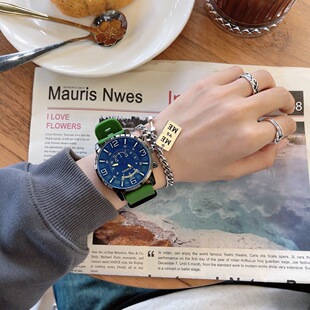 静音手表男女初高中学生考试潮流个性大表盘街头休闲ins石英表