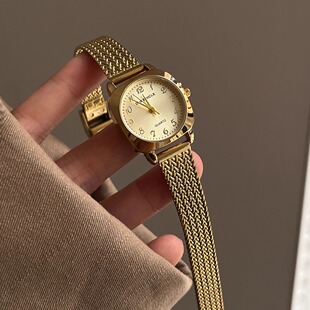 DUKENICLE复古方形手表女韩系百搭设计ins风女士手表石英表