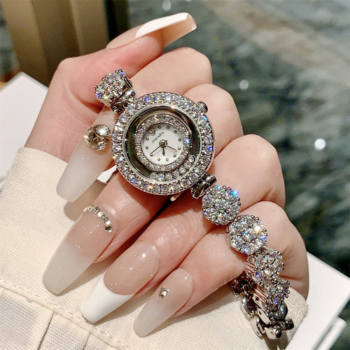 轻奢小众满天星镂空小表盘手表女