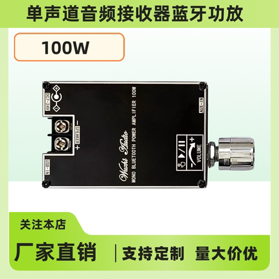 ZK-1001B 单声道100W蓝牙音频功放板模块带TWS对箱功能TPA3116