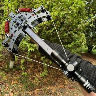 钢珠瞄准弹弓新款户外射击连发毒蛇复合射箭蛟龙成人弓火激光精准