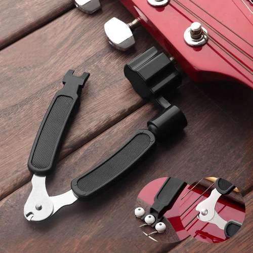 剪弦器A1V-剪弦器民谣木吉他换弦工具三合一上弦卷弦器拔弦钉起