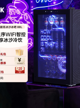 HCK哈士奇赛博朋克冰沙冰吧家用客厅饮料小型冷藏柜电竞房办公室