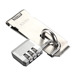 不锈钢搭扣锁扣密码挂锁防盗家用储物柜宿舍门锁具门插销门扣锁牌