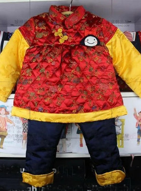 韩版女童唐装绸缎拜年服特价