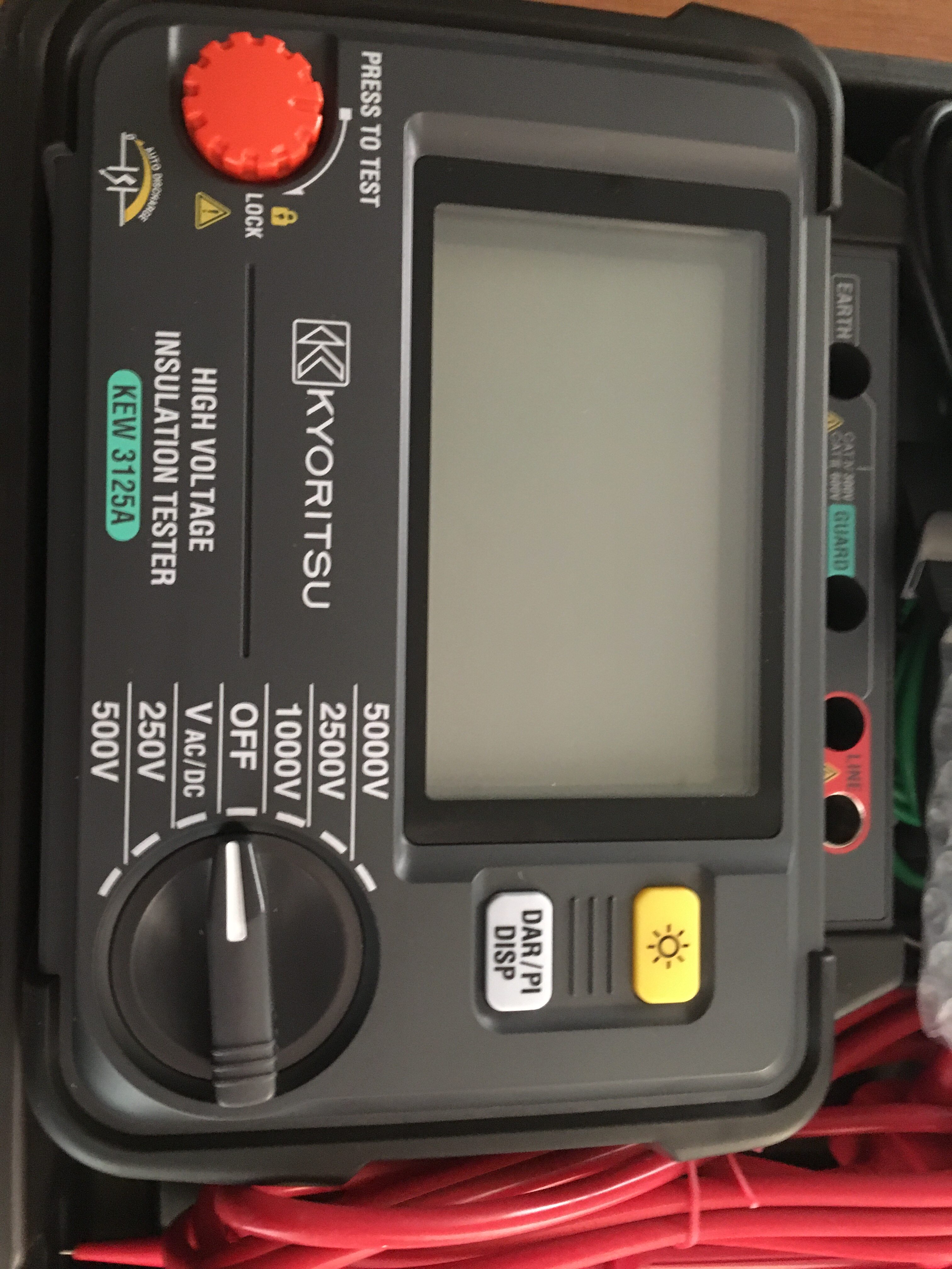 日本共立kyoritsu绝缘电阻测试仪 kew3125a 5000v电动摇表