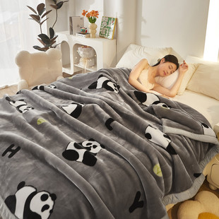 拉舍尔毛毯加厚保暖冬季牛奶珊瑚法兰绒被子冬天盖毯单人学生宿舍