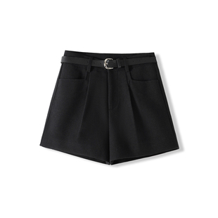 LYMYS 显瘦a字阔腿裤 秋冬高腰毛呢短裤 DA137 大晶粉丝专属