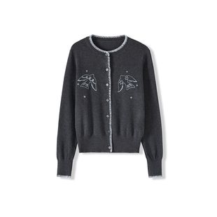 卡通刺绣上衣LYMBLZ 圆领针织开衫 冬季 5899A 晶晶姐妹专属