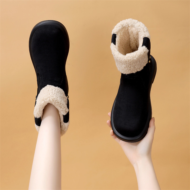 加绒保暖平底雪地靴女2025年冬季百搭毛绒内里棉靴防滑显脚小短靴,女鞋,时尚雪地靴,淘宝优惠券,粉丝福利购,淘宝优惠卷