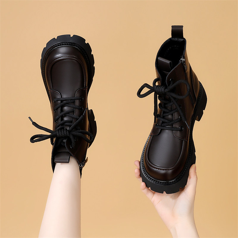 厚底马丁靴女2025秋冬季新款休闲百搭保暖软底英伦风爆款显瘦短靴,女鞋,马丁靴,淘宝优惠券,粉丝福利购,淘宝优惠卷