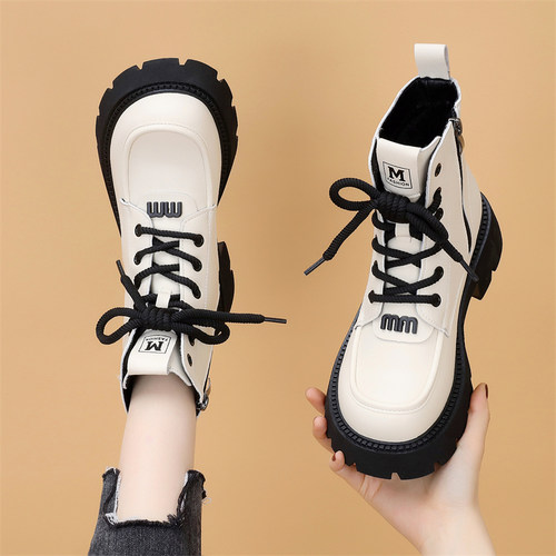 马丁靴真皮橡胶底英伦风软底