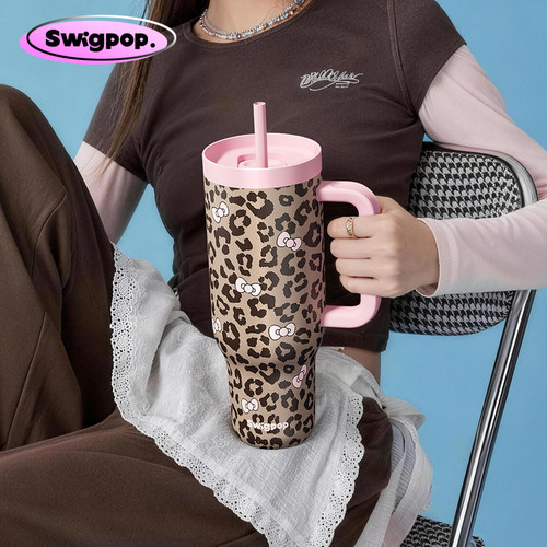 Swigpop女生高颜值吸管杯冰霸杯保温杯咖啡杯大容量水杯车载杯