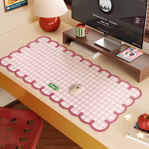 超大鼠标垫女生高颜值办公室办公桌电脑桌垫键盘垫大号桌面书桌垫