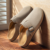 男夏季 外穿防滑懒人一脚蹬凉鞋 男士 勃肯鞋 英伦透气休闲包头半拖鞋