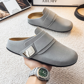 包头拖鞋 青年户外防滑懒人一脚蹬办公室耐磨勃肯潮男鞋 男夏季 时尚