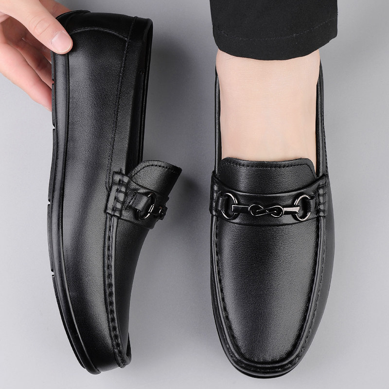 皮鞋男款春季真皮透气软底软面一脚蹬豆豆鞋英伦风商务百搭懒人鞋,流行男鞋,乐福鞋（豆豆鞋）,淘宝优惠券,粉丝福利购,淘宝优惠卷