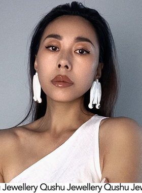Qushu Jewellery 原创设计纯手工抽象图形度假风雕塑感耳环耳饰