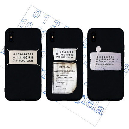 MaisonMargiela标签适用适用苹果14promax手机壳iphone78plus全包13软套xr透明12华为小米oppovivo定制xsmax
