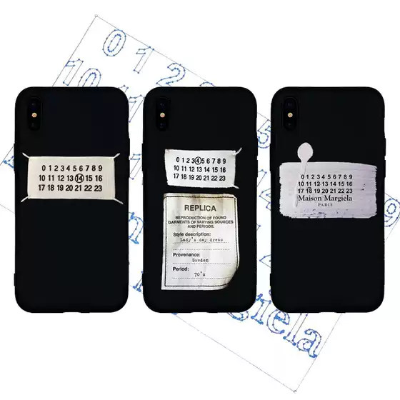Maisonmargiela Label Is Suitable for Apple 14 Pro Max Phone Case, iPhone 78 Plus Full Cover, 13 Soft Case, Xr Transparent, 12 Huawei Xiaomi Oppo Vivo Custom, XS Max