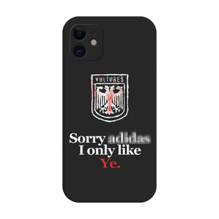 潮牌侃爷kanye周边YE适用苹果16promax手机壳iphone15全包14软13/12液态硅胶XRMAX华为oppo小米vivo安卓