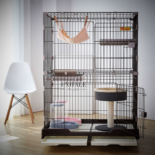 Кошачья клетка домохозяйства с большой свободной кошкой виллы гнездо гнездовая кошка с туалетом может быть помещена в кошки песчаные кошки кошки