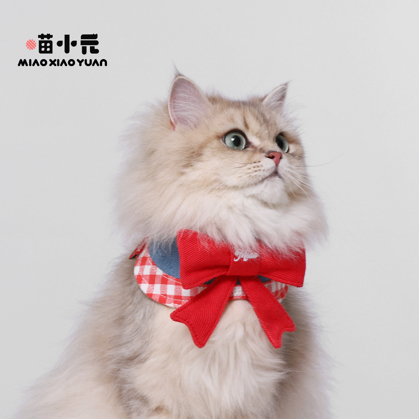 喵小元|猫咪衣服马围巾宠物围脖红色保暖口水巾围兜狗狗衣服