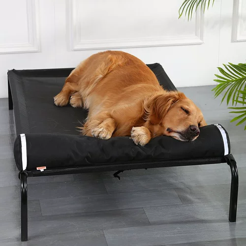 Кровать собаки Большая собака золотая шерсть в гнездо для собак универсальные кровати для собак в первом лете, покидая землю, чтобы предотвратить влагу -защищенные собаки собаки