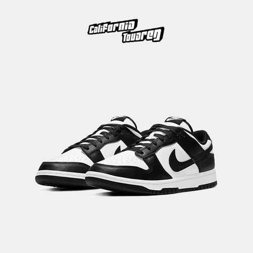 Nike Nike Dunk Low Little OW Мужчины и женщины Черно-белая панда с низким уровнем ретро повседневная обувь DD1391-100