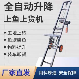 全自动平板提升机鱼塘装鱼机升降机上货装车机上鱼机爬鱼机运鱼机