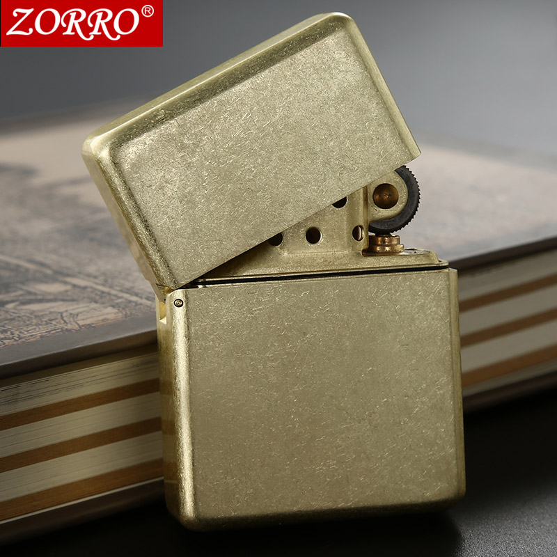 佐罗zorro纯铜护盾防水煤油打火机防风整料挖空加厚火机礼品送礼