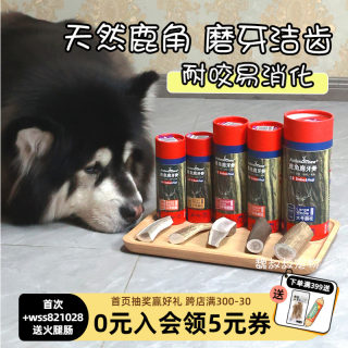 吉辛天然鹿角宠物洁齿狗狗磨牙棒耐咬磨牙骨头零食玩具幼犬小型犬