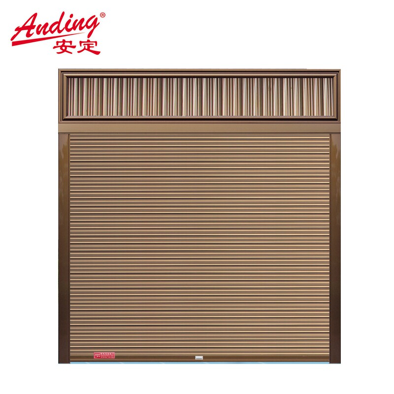 五孔香槟直百叶卷门手动电动遥控卷闸门卷帘门车库门进户门u.