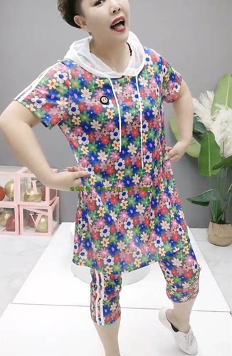 大码夏季速干网红套装女