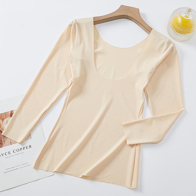 无痕打底衫美体塑形长袖收手臂膀大U领美背背心佳馨推荐收腹收胃